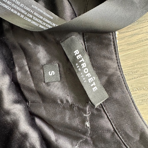 RETROFETE Juliette Embellished Crystal Fringe Black Silver Mini Dress - SMALL - Picture 4 of 14